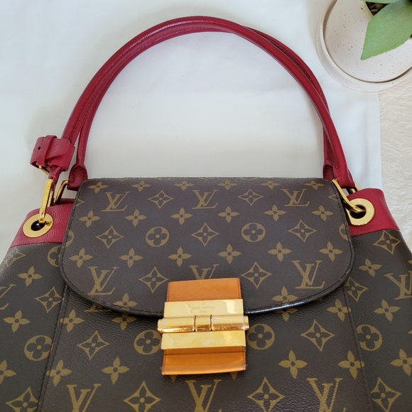 💕Beautiful DISCONTINUED Tote Bag LOUIS VUITTON Olympe MM Monogram MAGENTA - Picture 3 of 16